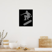 Poster silhouette du skateboard (Cuisine)