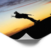 Poster Silhouette du soldat de l'armée (Coin)