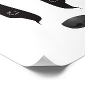 Poster Silhouette du visage du Badger (Coin)