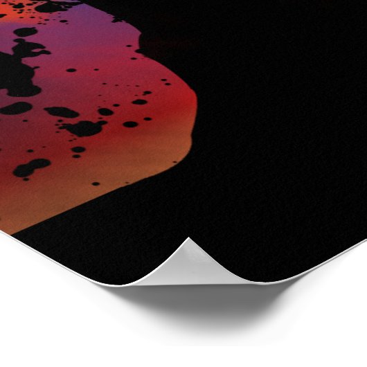 Poster Silhouette du volcan (Coin)