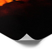 Poster Silhouette d'un éléphant au coucher du soleil (Coin)