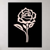 Poster Silhouette Elegance Rose (Devant)