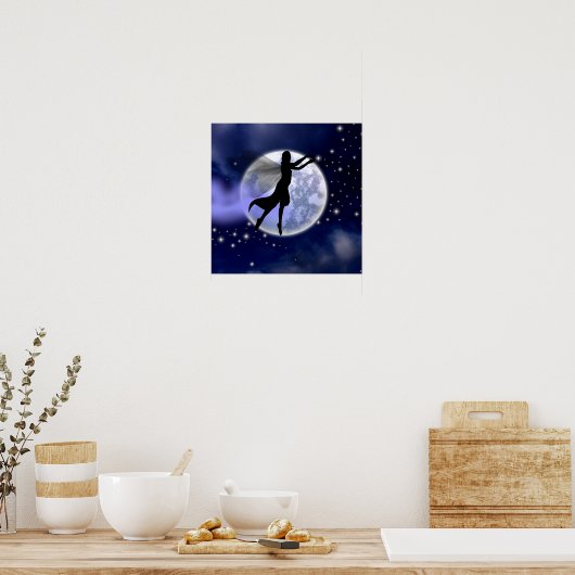 Poster Silhouette Fée Lune (Cuisine)