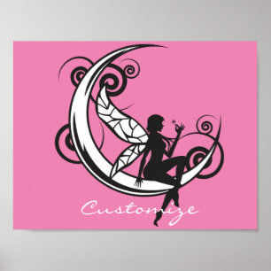 Poster Silhouette Fée Lune Thunder_Cove