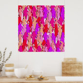 Poster Silhouette féminine rose (Cuisine)