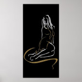 Poster Silhouette femme mode (Devant)