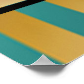 Poster Silhouette fille moderne, Rayures, Cheveux, Maquil (Coin)