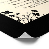 Poster Silhouette Floral "Faites-le quand même" (Coin)