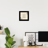 Poster Silhouette Floral "Faites-le quand même" (Bureau à domicile)
