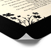 Poster Silhouette florale "Fais-le quand même" (Coin)