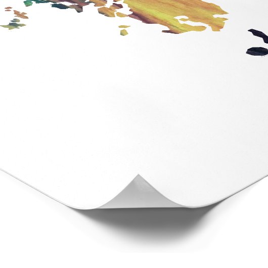 Poster silhouette japonaise colorée (Coin)