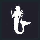 Poster Silhouette jolie et amusante d'une MERMAID |<br><div class="desc">| VIE DU LAC | NAUTIQUE | BATEAU | ANCRE | VIE DU LAC | LA VIE EST MEILLEURE AU LAC | FUN | CHIC | SIMPLE | EAU | ACCESSOIRES DE DÉCORATION DE BATEAU AMUSANT POUR LA MAISON | DÉCOR TROPICAL NAUTIQUE | CONCEPTION DE SILHOUETTE CLASSIQUE | PLAGE |...</div>