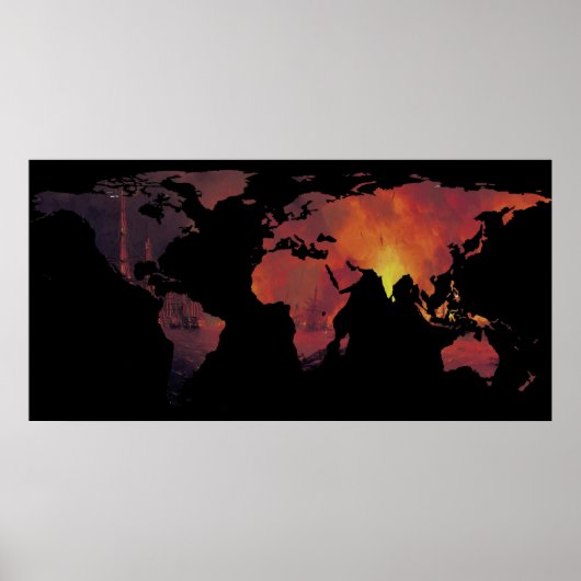 Poster Silhouette - Le monde est en feu (Devant)