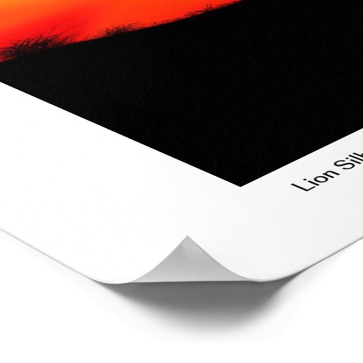 Poster Silhouette Lion (Coin)