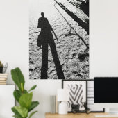 Poster Silhouette longue jambe (Bureau à domicile)