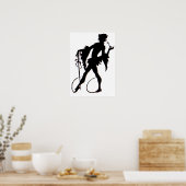 Poster Silhouette magicienne des années 1920 (Cuisine)