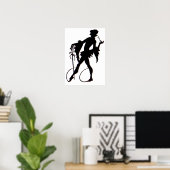 Poster Silhouette magicienne des années 1920 (Bureau à domicile)