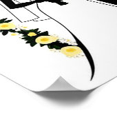 Poster Silhouette mariage d'une mariée et d'une mariée (Coin)