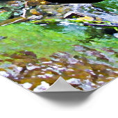 Poster Silhouette méditante par cascade (Coin)