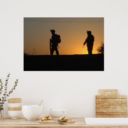 Poster Silhouette militaire (Cuisine)