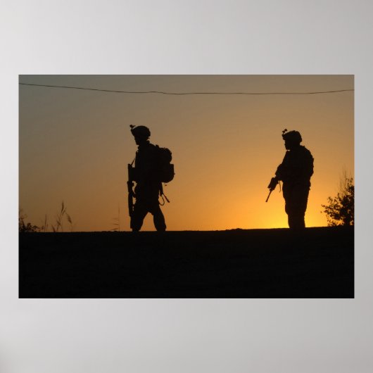 Poster Silhouette militaire (Devant)