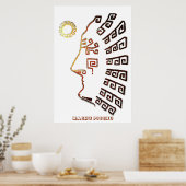 Poster Silhouette moderne de Machu Picchu (Cuisine)