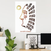 Poster Silhouette moderne de Machu Picchu (Bureau à domicile)