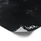 Poster Silhouette Moody Soir avec Pot Lampe - Charbon (Coin)