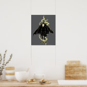 Poster Silhouette noire Adam Lightning (Cuisine)