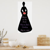 Poster Silhouette Nuptiale Mère De La Mariée (Cuisine)