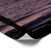 Poster Silhouette of palm trees and dock during sunset (Coin)