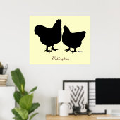 Poster Silhouette Orpington (Bureau à domicile)