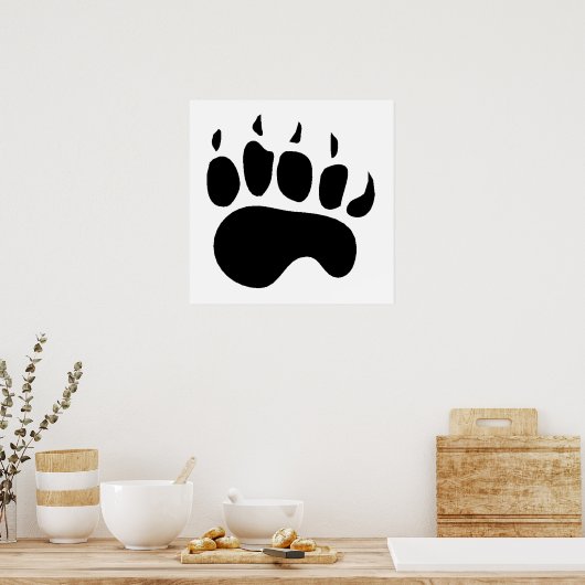 Poster Silhouette Paw Ours (Cuisine)