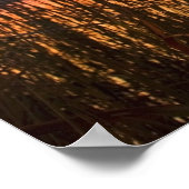 Poster Silhouette plante par coucher de soleil sur Lakesi (Coin)