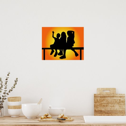 Poster Silhouette pour enfants (Cuisine)