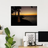 Poster Silhouette romantique coucher de soleil (Bureau à domicile)