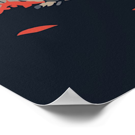 Poster Silhouette Samurai Warrior Moon (Coin)