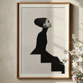 Poster Silhouette sculpturale : Haute Mode Monochrome