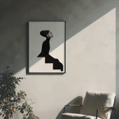 Poster Silhouette sculpturale : Haute Mode Monochrome