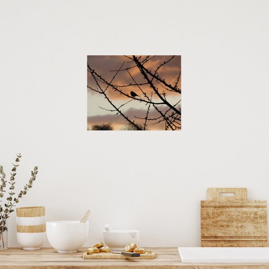 Poster Silhouette solitaire (Cuisine)