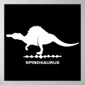 Poster Silhouette Spinosaurus Dinosaur (Devant)