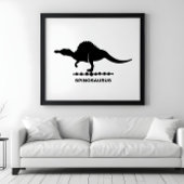 Poster Silhouette Spinosaurus Dinosaur