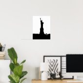 Poster Silhouette Statue de la Liberté (Bureau à domicile)