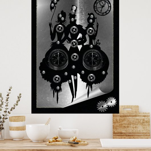 Poster Silhouette Steampunk Process (Cuisine)