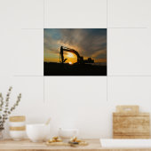 Poster Silhouette sur les brise-lames (Cuisine)