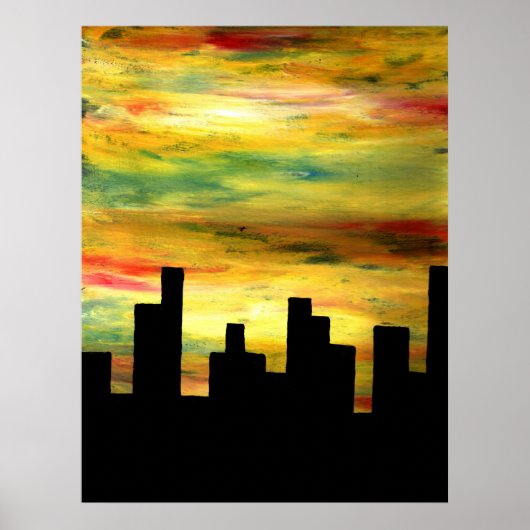 Poster silhouette urbaine (Devant)