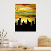 Poster silhouette urbaine (Cuisine)