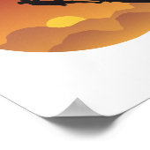 Poster Silhouette Vecteur Design Plat Escalade (Coin)