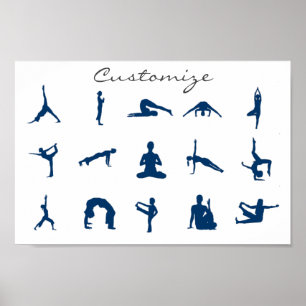 Poster Silhouette Yoga Pose Thunder_Cove