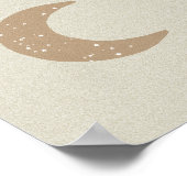 Poster Silhouette yoga stretch nuages soleil lune pois (Coin)